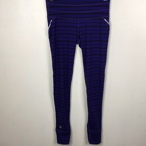 Athleta Purple And Black Workout Leggings